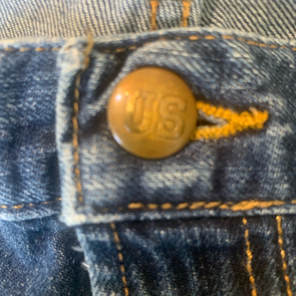 Men's Orvis Straight Leg Bootcut Blue Jeans Size 40W/30L - Picture 3 of 6